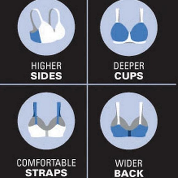 40DD Playtex Women's 18 Hour Original Comfort Strap Wirefree Bra in SAILOR BLUE - Picture 8 of 8